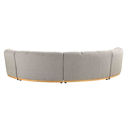 Canapé sectionnel Granvia Taupe Boucle, canapé demi-cercle 4 places