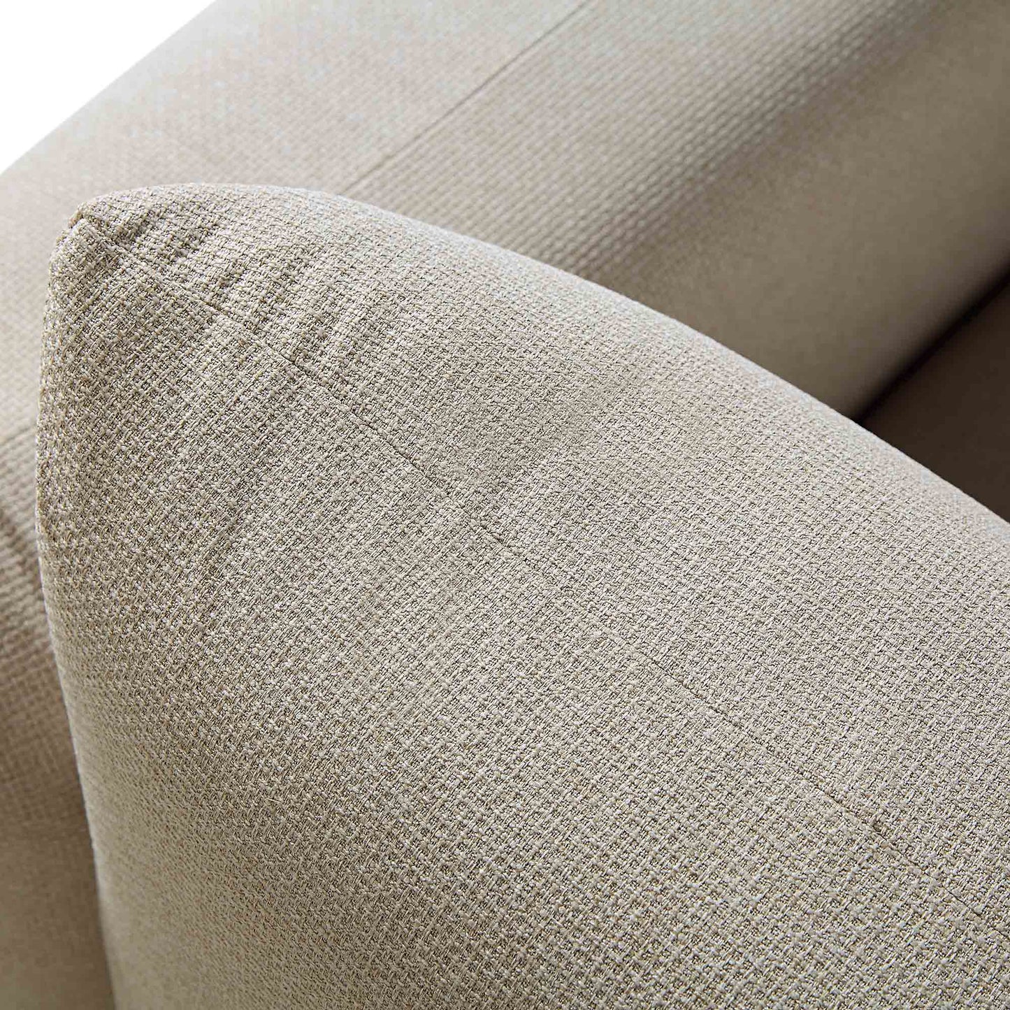 Fauteuil Gianni, tissu tissé beige