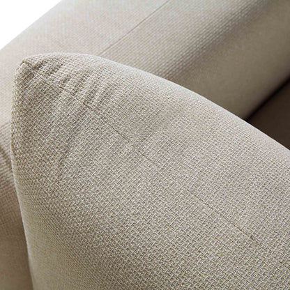Fauteuil Gianni, tissu tissé beige