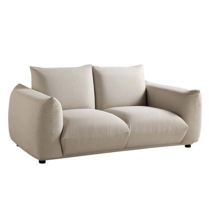 Canapé deux places Gianni, tissu tissé beige