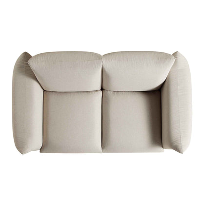 Canapé deux places Gianni, tissu tissé beige