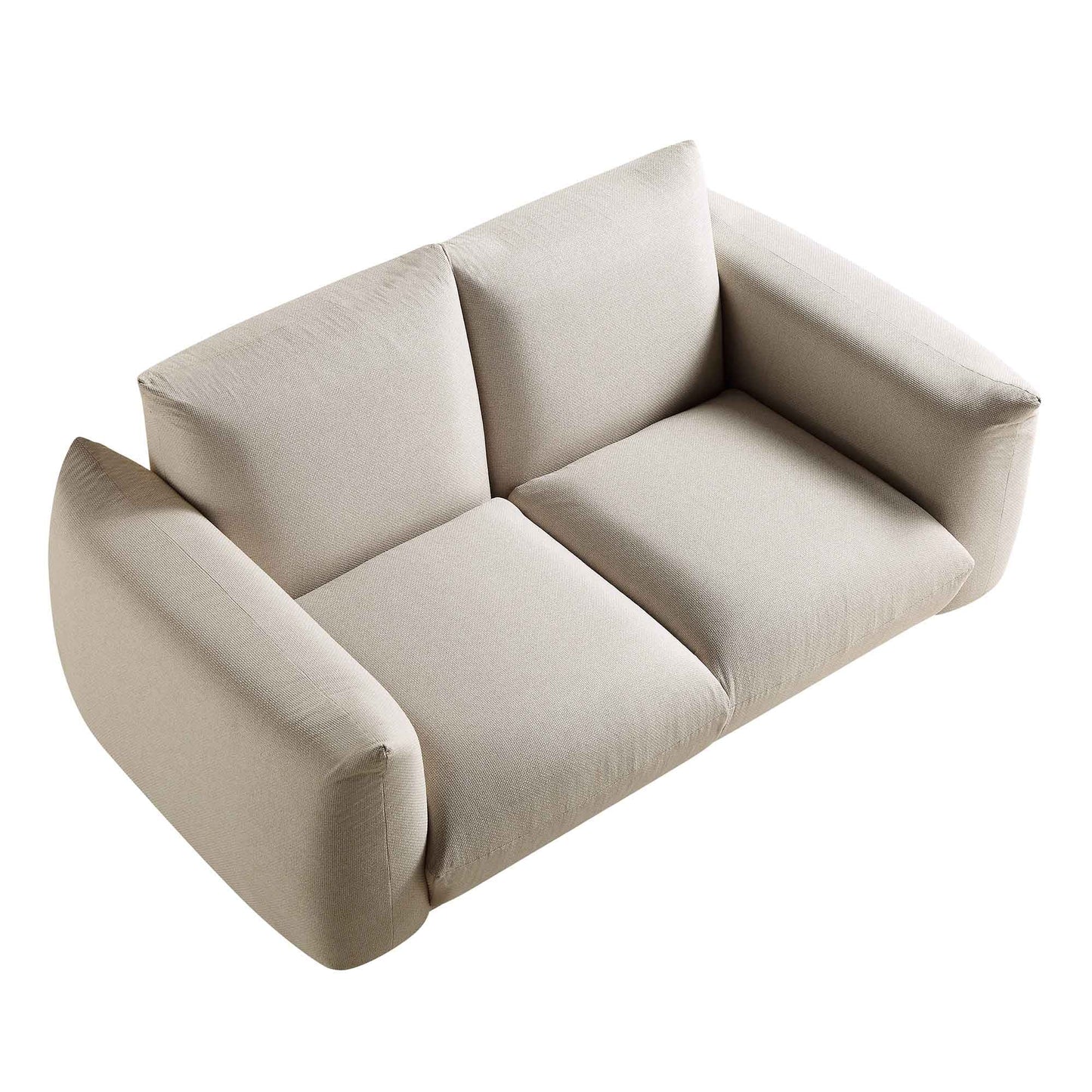 Canapé deux places Gianni, tissu tissé beige