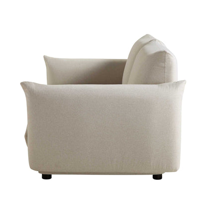 Canapé deux places Gianni, tissu tissé beige