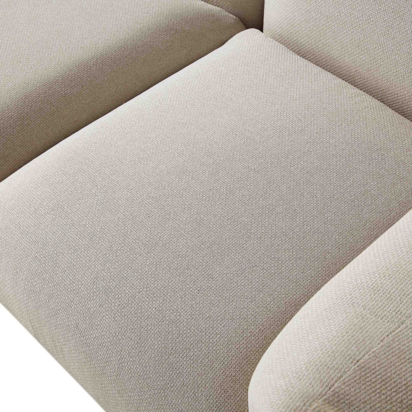 Canapé deux places Gianni, tissu tissé beige