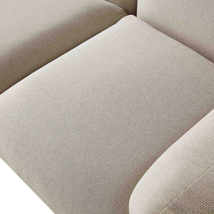 Canapé deux places Gianni, tissu tissé beige