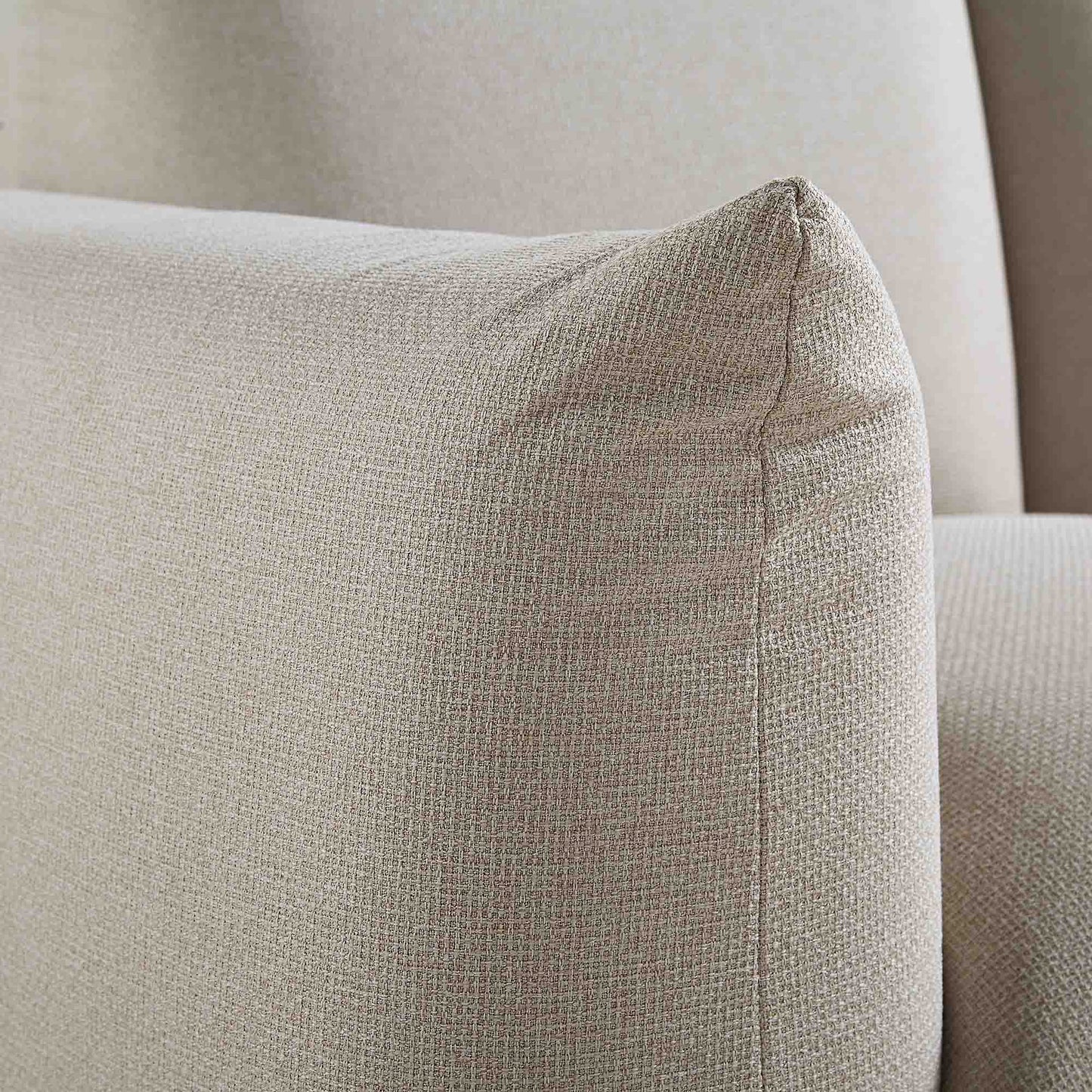 Canapé deux places Gianni, tissu tissé beige