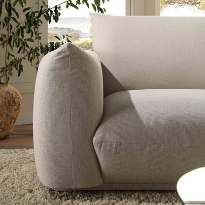Canapé deux places Gianni, tissu tissé beige