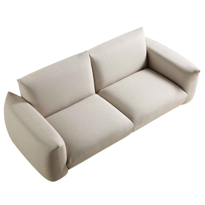Canapé trois places Gianni, tissu tissé beige