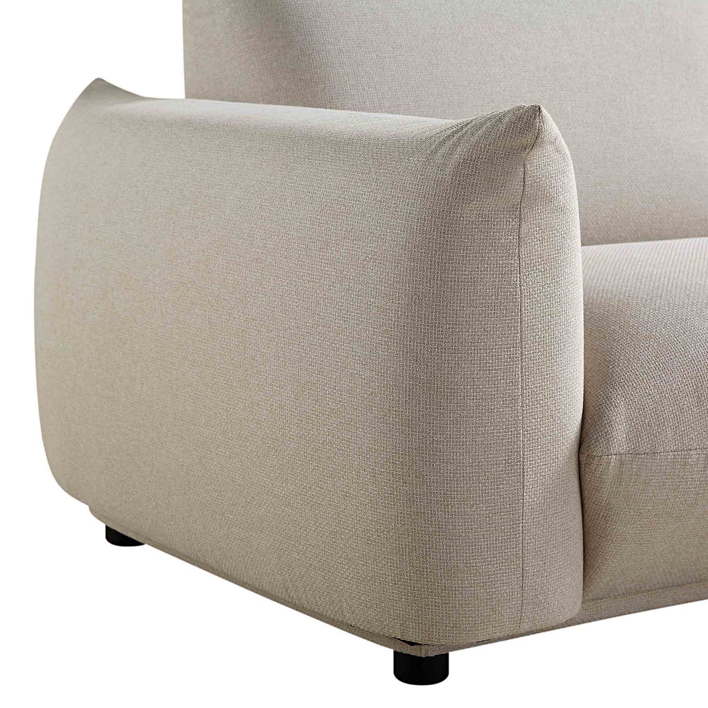 Canapé trois places Gianni, tissu tissé beige