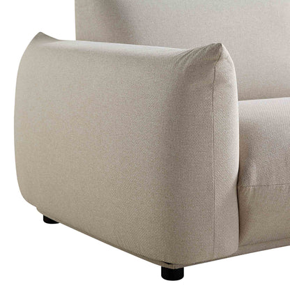 Canapé trois places Gianni, tissu tissé beige