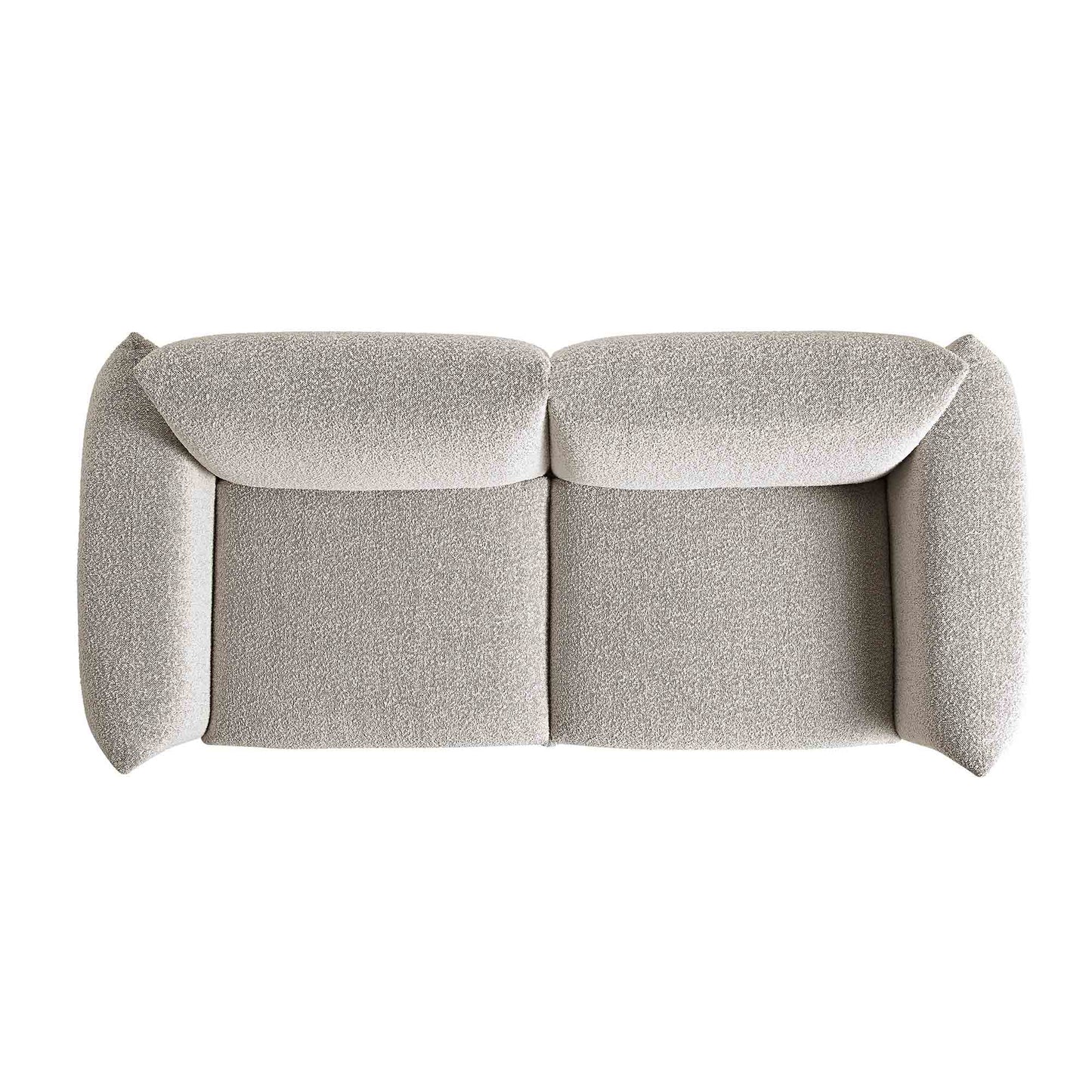 Canapé trois places Gianni, boucle gris brume