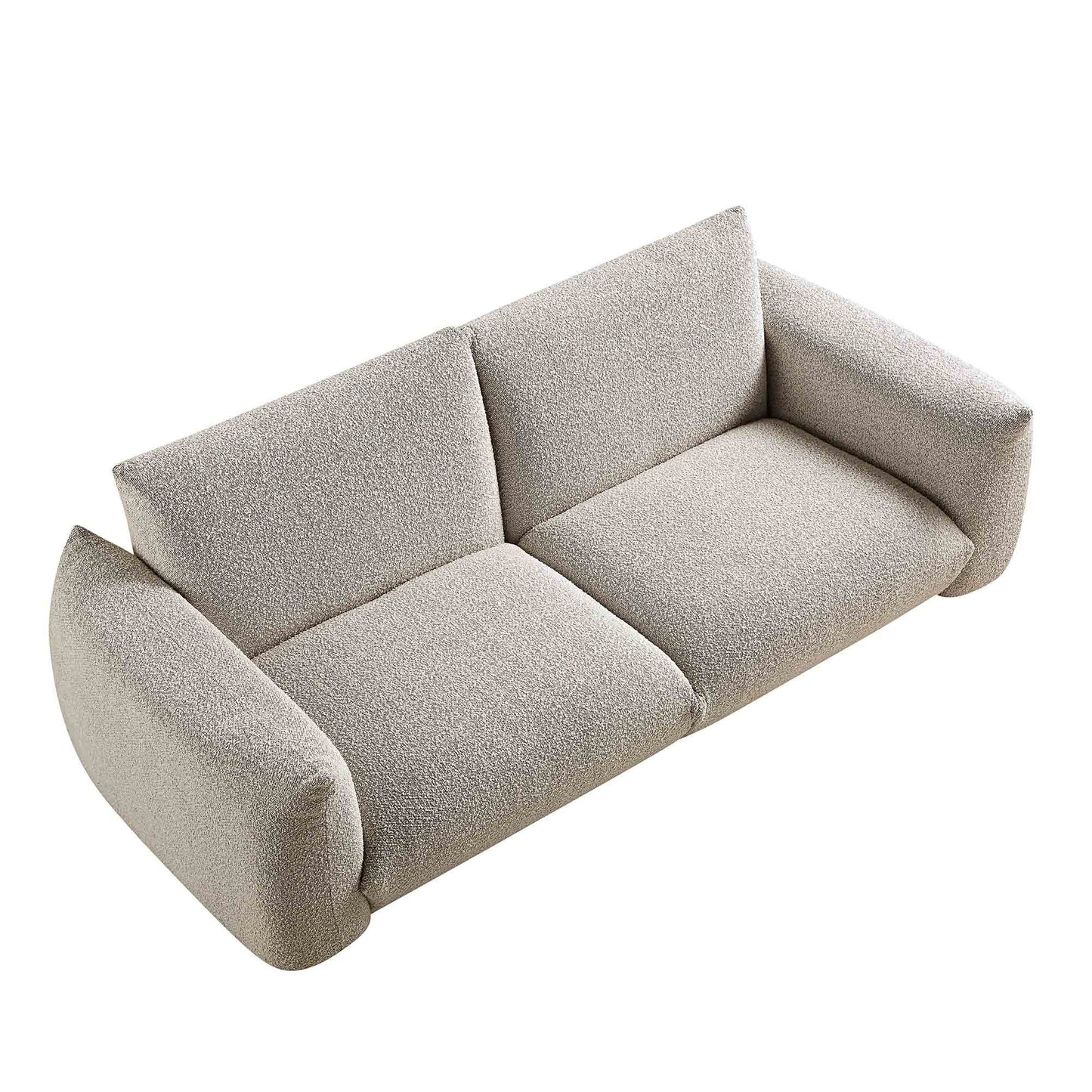 Canapé trois places Gianni, boucle gris brume