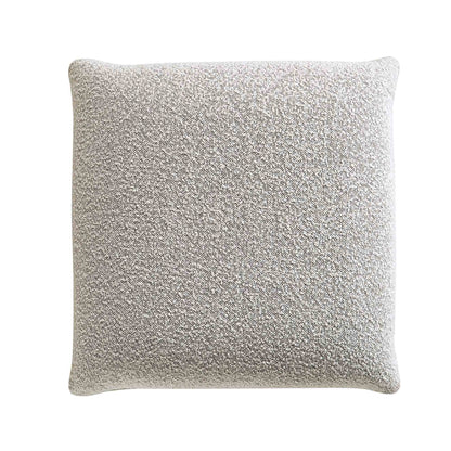 Pouf Gianni, boucle gris brume