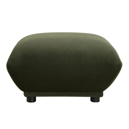 Pouf Gianni, velours vert mousse