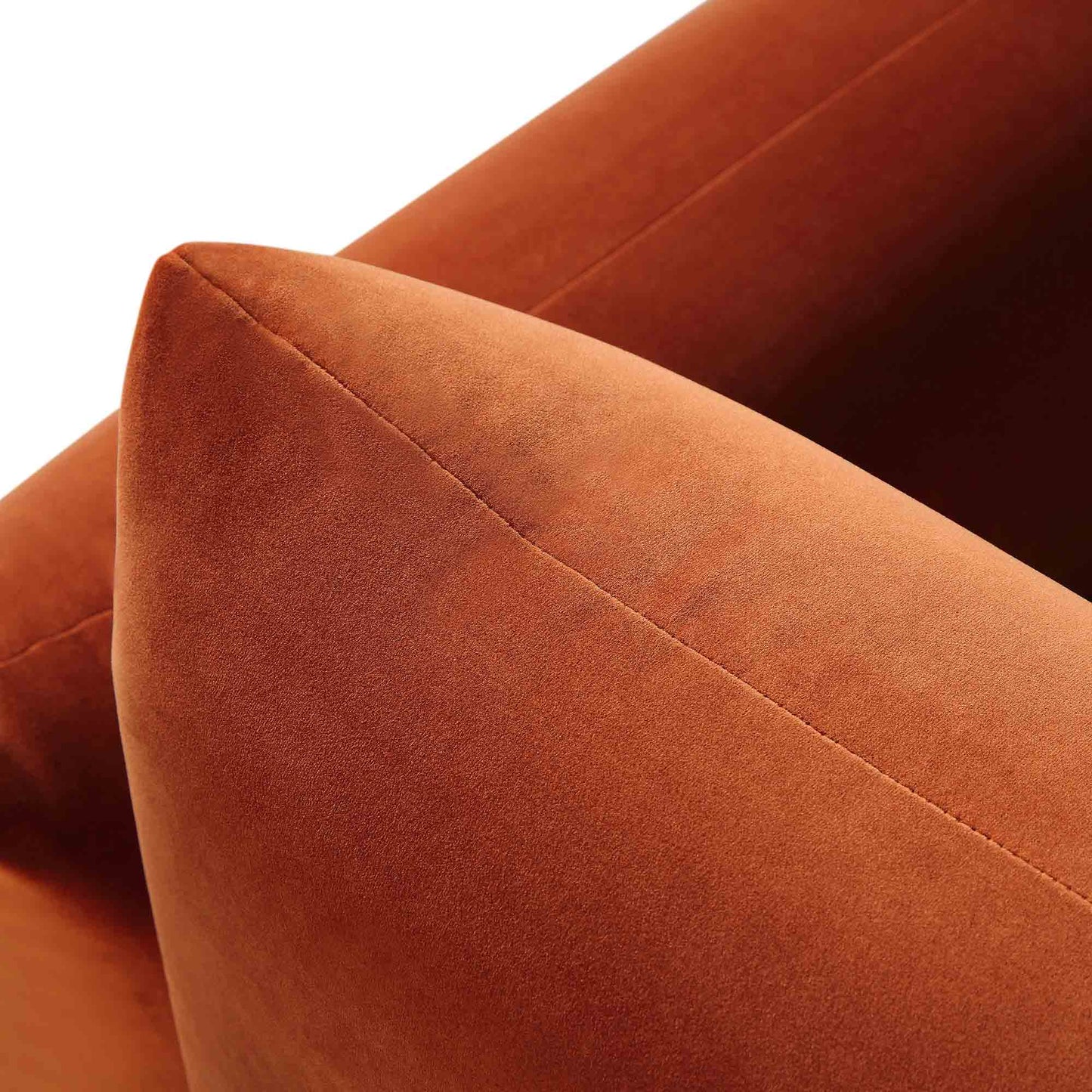 Fauteuil Gianni, velours rouille