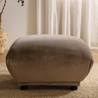Pouf Gianni, velours de vison