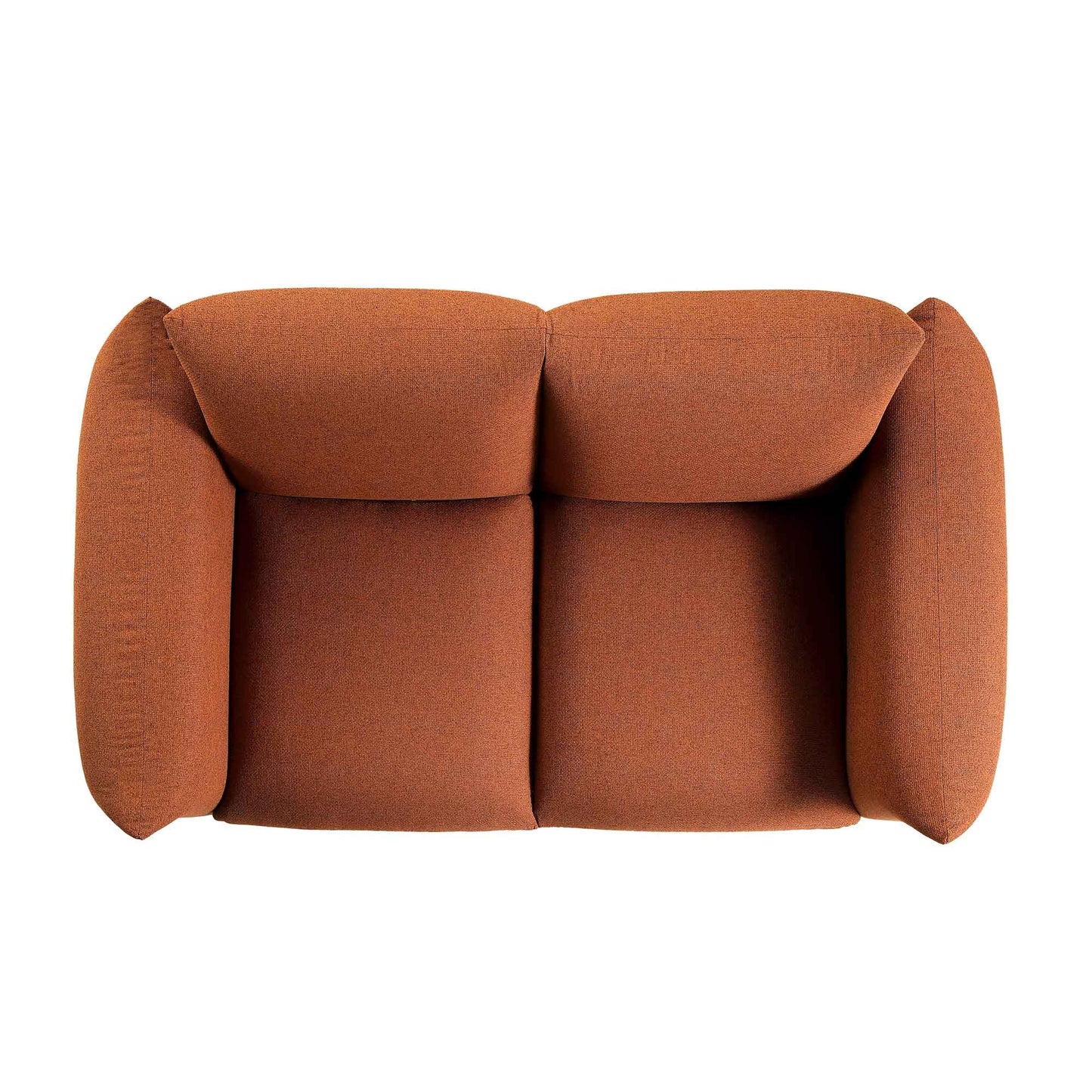 Canapé deux places Gianni, tissu terracotta