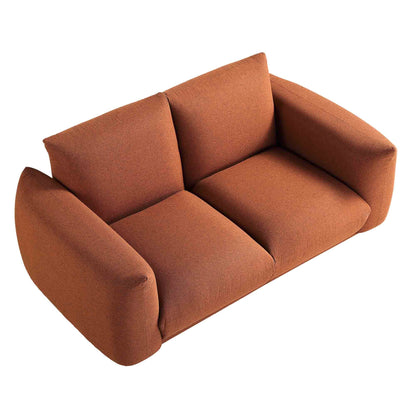 Canapé deux places Gianni, tissu terracotta