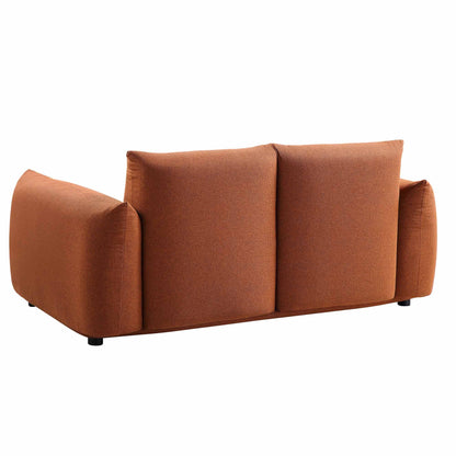 Canapé deux places Gianni, tissu terracotta