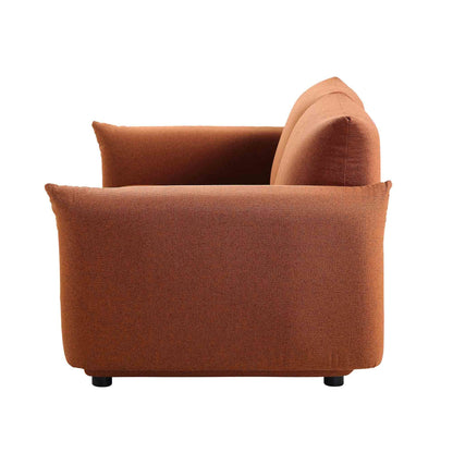 Canapé deux places Gianni, tissu terracotta