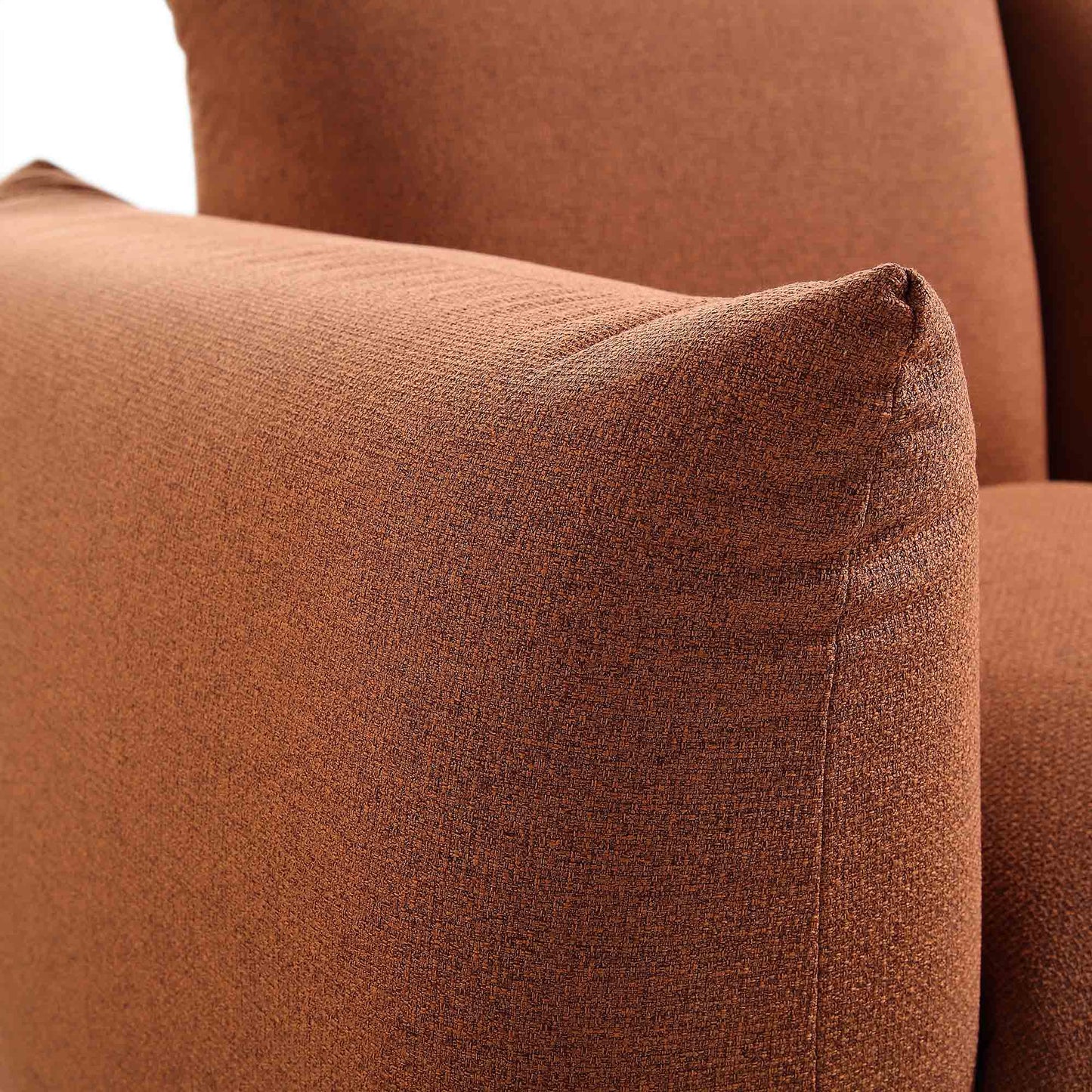 Canapé deux places Gianni, tissu terracotta