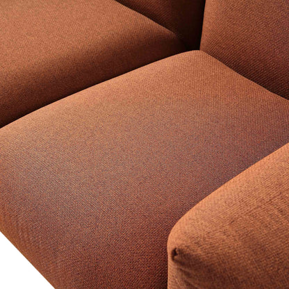 Canapé deux places Gianni, tissu terracotta