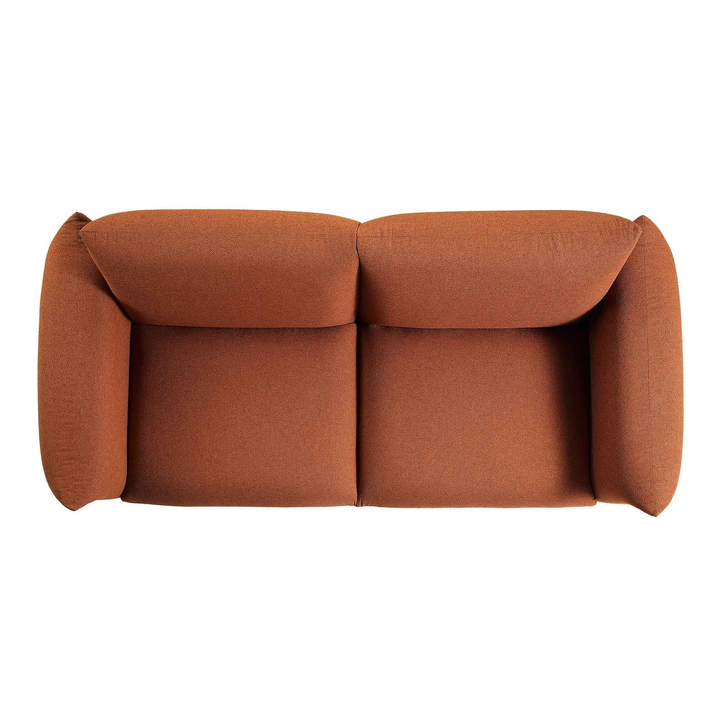 Canapé trois places Gianni, tissu terracotta