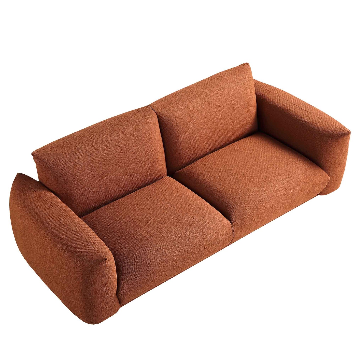 Canapé trois places Gianni, tissu terracotta