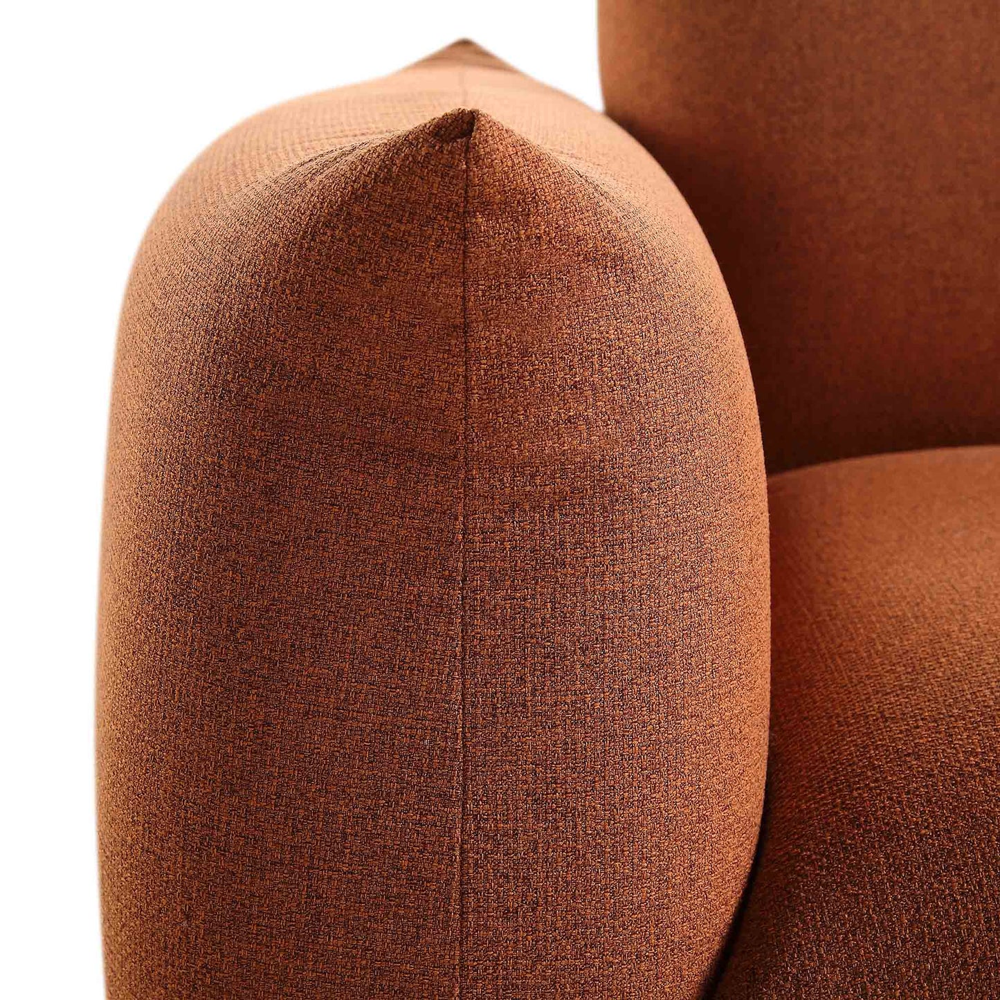 Canapé trois places Gianni, tissu terracotta