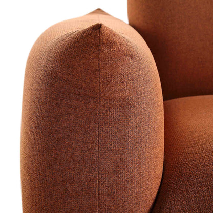 Canapé trois places Gianni, tissu terracotta
