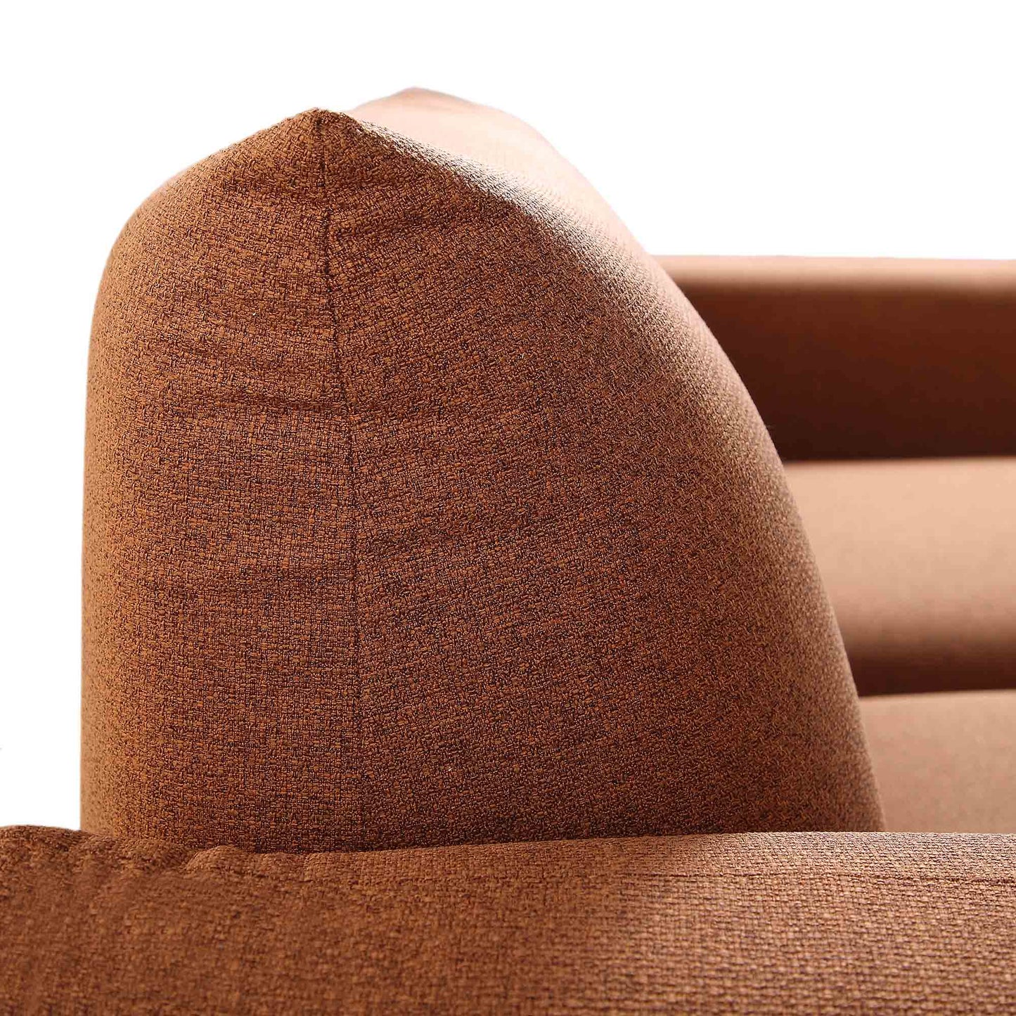 Canapé trois places Gianni, tissu terracotta