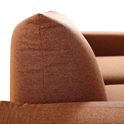 Canapé trois places Gianni, tissu terracotta