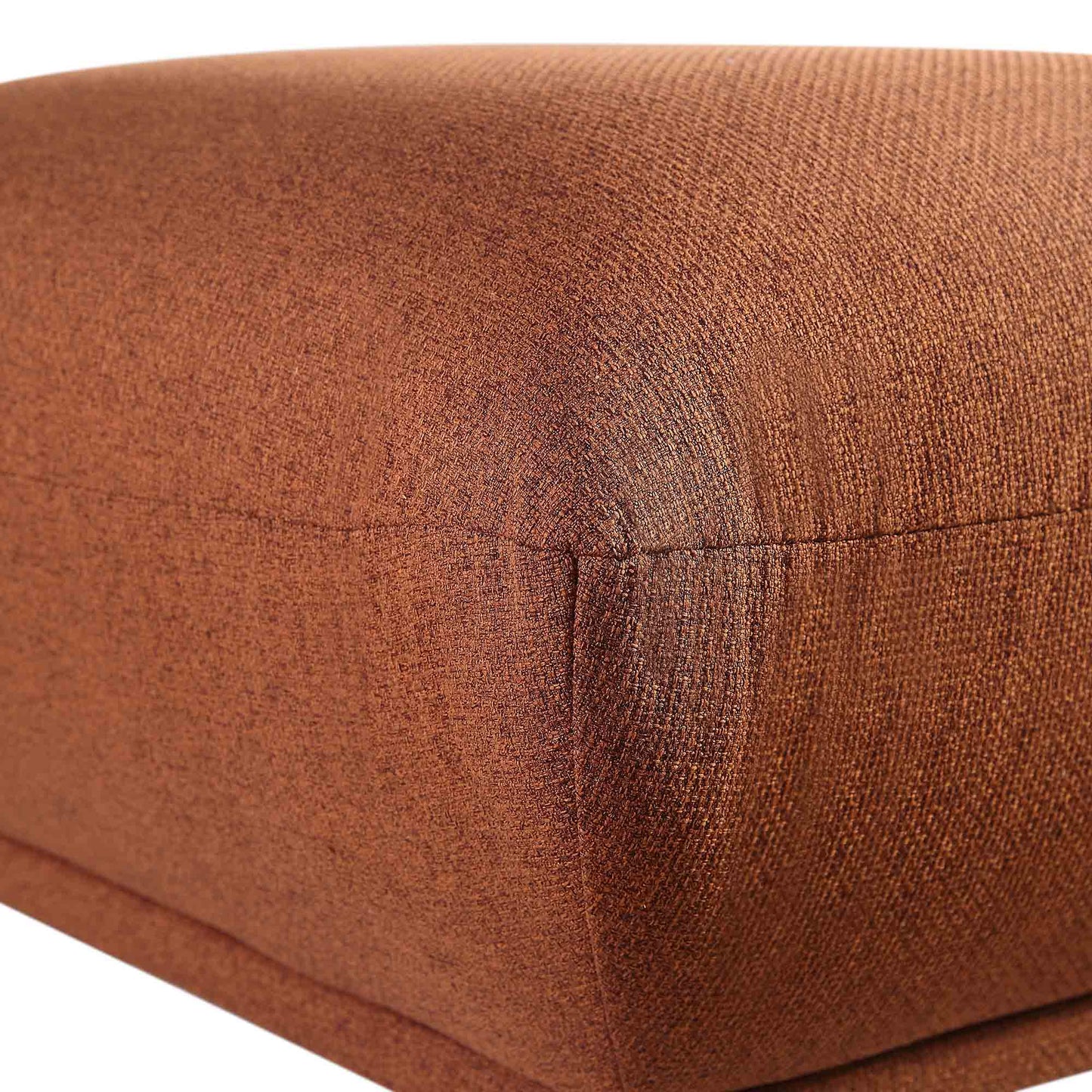Pouf Gianni, tissu terre cuite