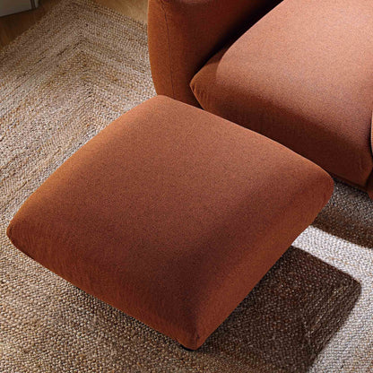 Pouf Gianni, tissu terre cuite