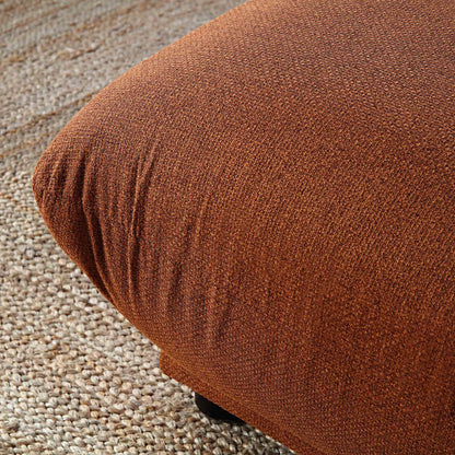 Pouf Gianni, tissu terre cuite