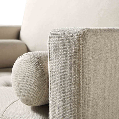 Fauteuil Henrietta, tissu tissé beige