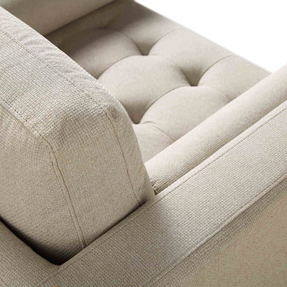 Fauteuil Henrietta, tissu tissé beige