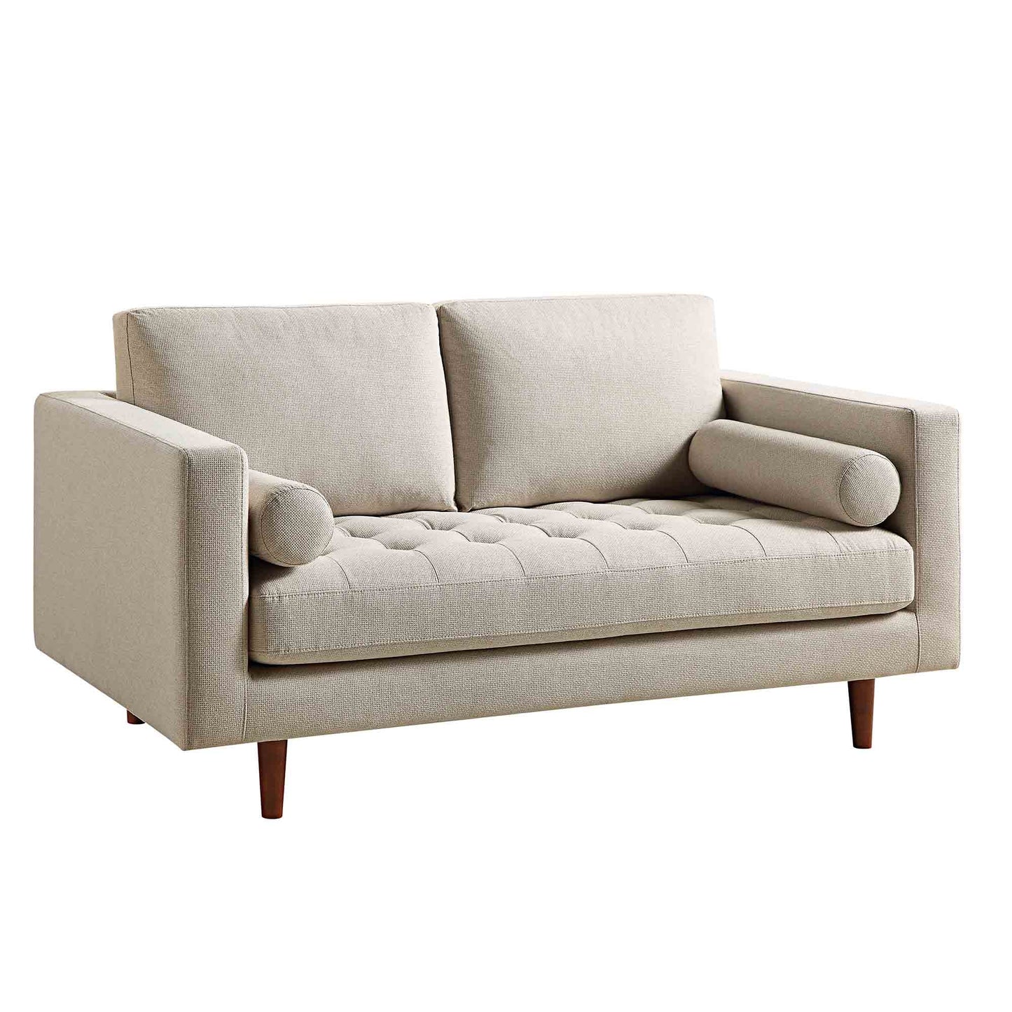 Canapé 2 places Henrietta, tissu tissé beige