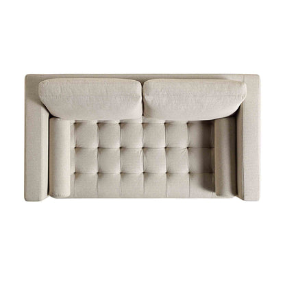 Canapé 2 places Henrietta, tissu tissé beige