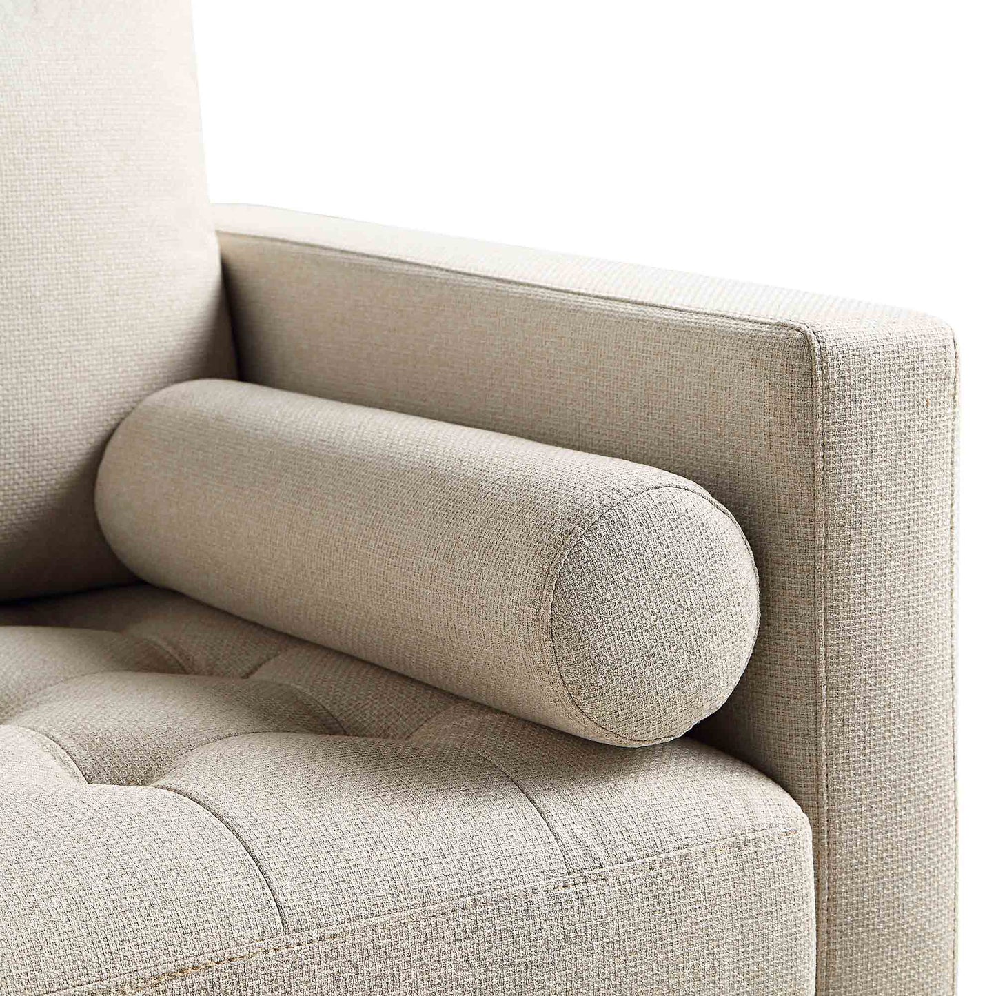 Canapé 2 places Henrietta, tissu tissé beige
