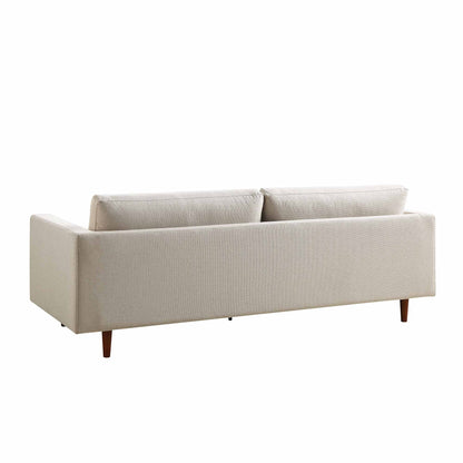 Grand canapé 3 places Henrietta, tissu tissé beige