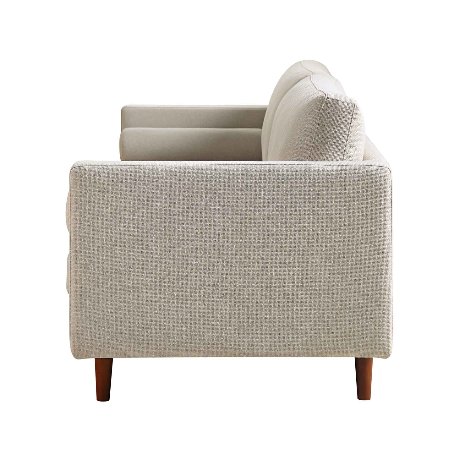 Grand canapé 3 places Henrietta, tissu tissé beige