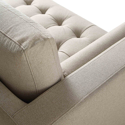 Grand canapé 3 places Henrietta, tissu tissé beige