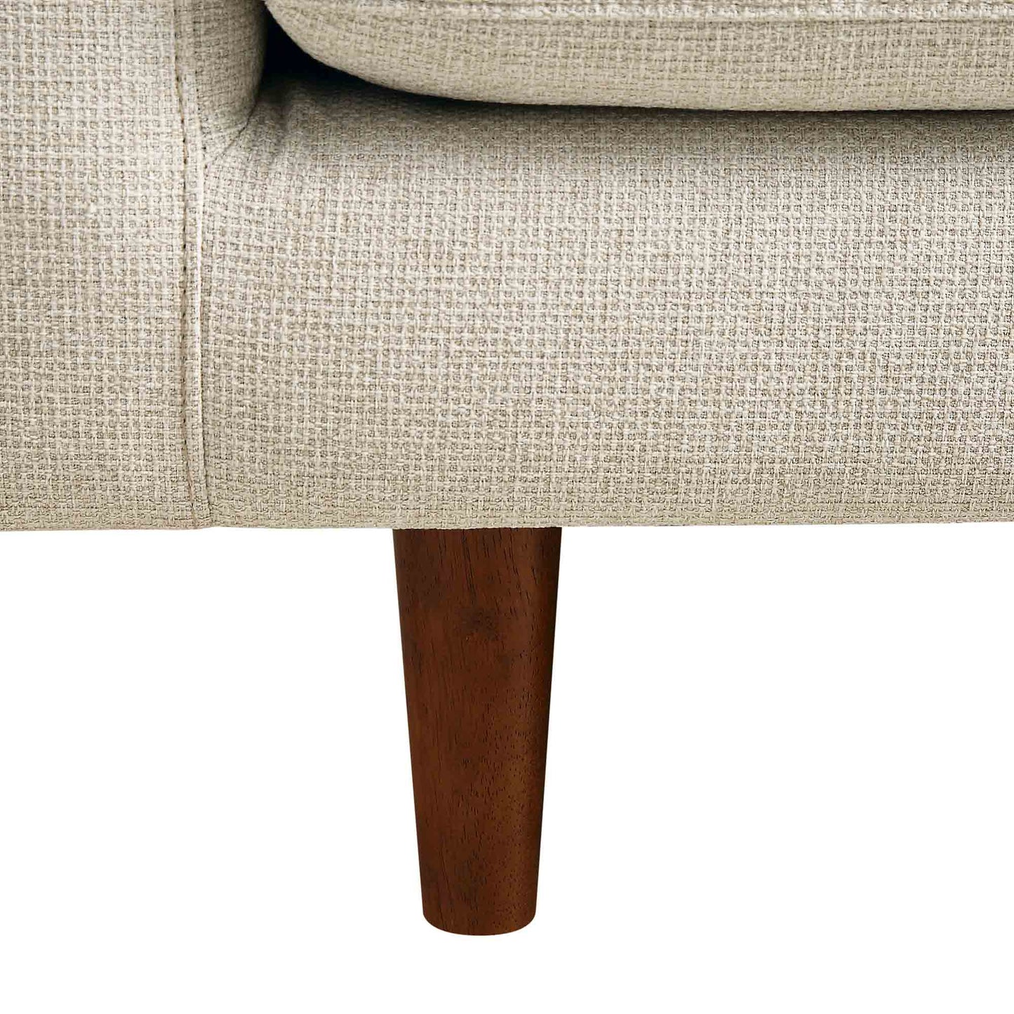 Grand canapé 3 places Henrietta, tissu tissé beige