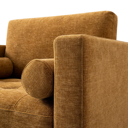 Fauteuil Henrietta, chenille miel épicé