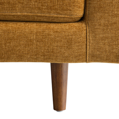 Fauteuil Henrietta, chenille miel épicé
