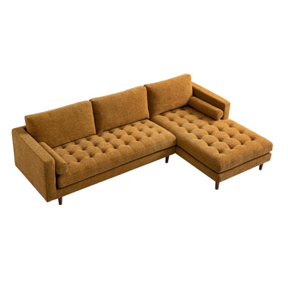 Canapé méridienne 4 places Henrietta Spiced Honey Chenille, orientation droite