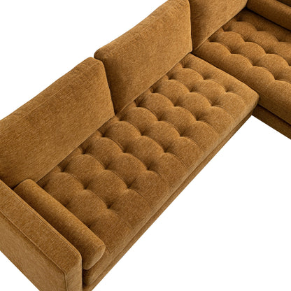 Canapé méridienne 4 places Henrietta Spiced Honey Chenille, orientation droite