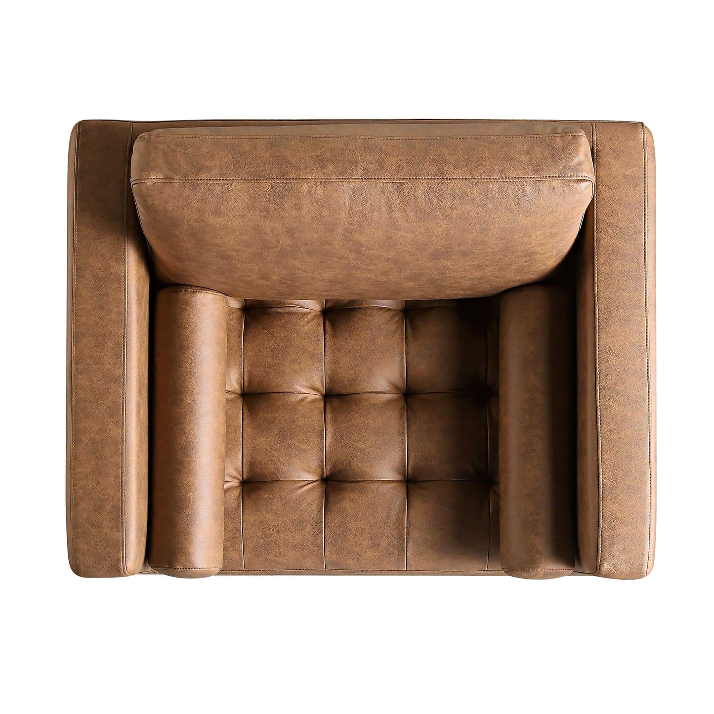 Fauteuil Henrietta, simili-daim beige