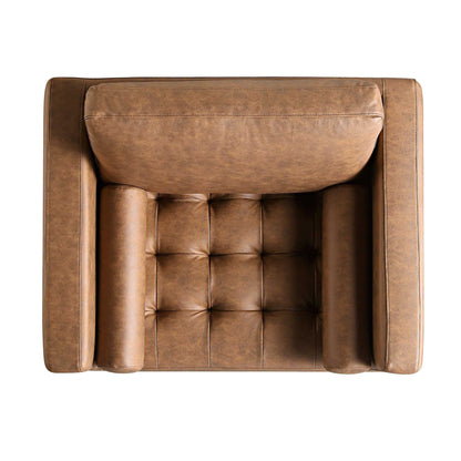 Fauteuil Henrietta, simili-daim beige